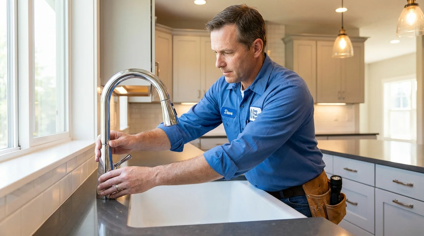 Kitchen faucet installation by Johns Plumbing LLC in Athens